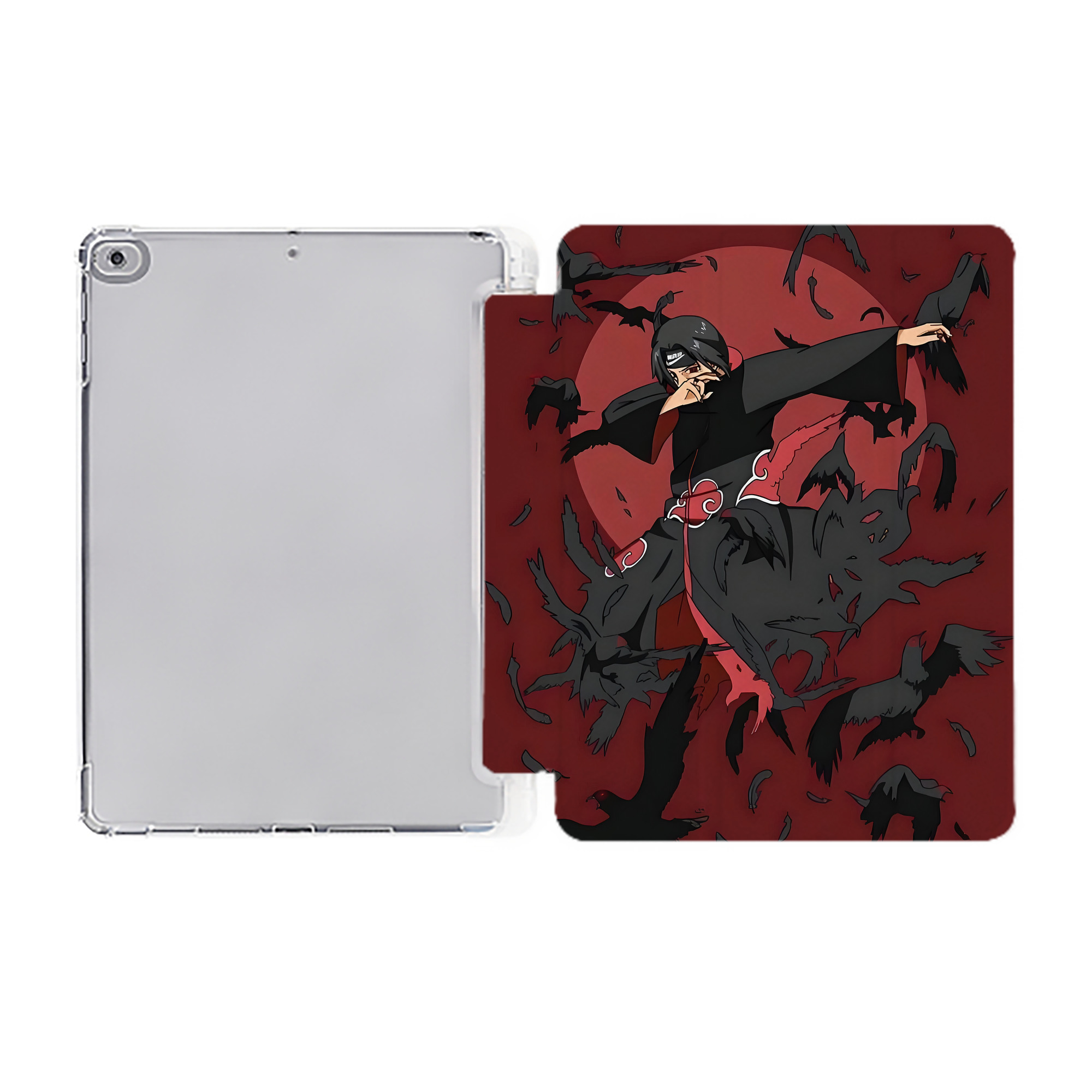 （画像用） NARUTO -ナルト- NARUTO -ナルト- 疾風伝 IPad ケース ペン収納付き 三つ折りスタンド PUレザー×シリコン 対応機種9.5/10.5/10.9インチ